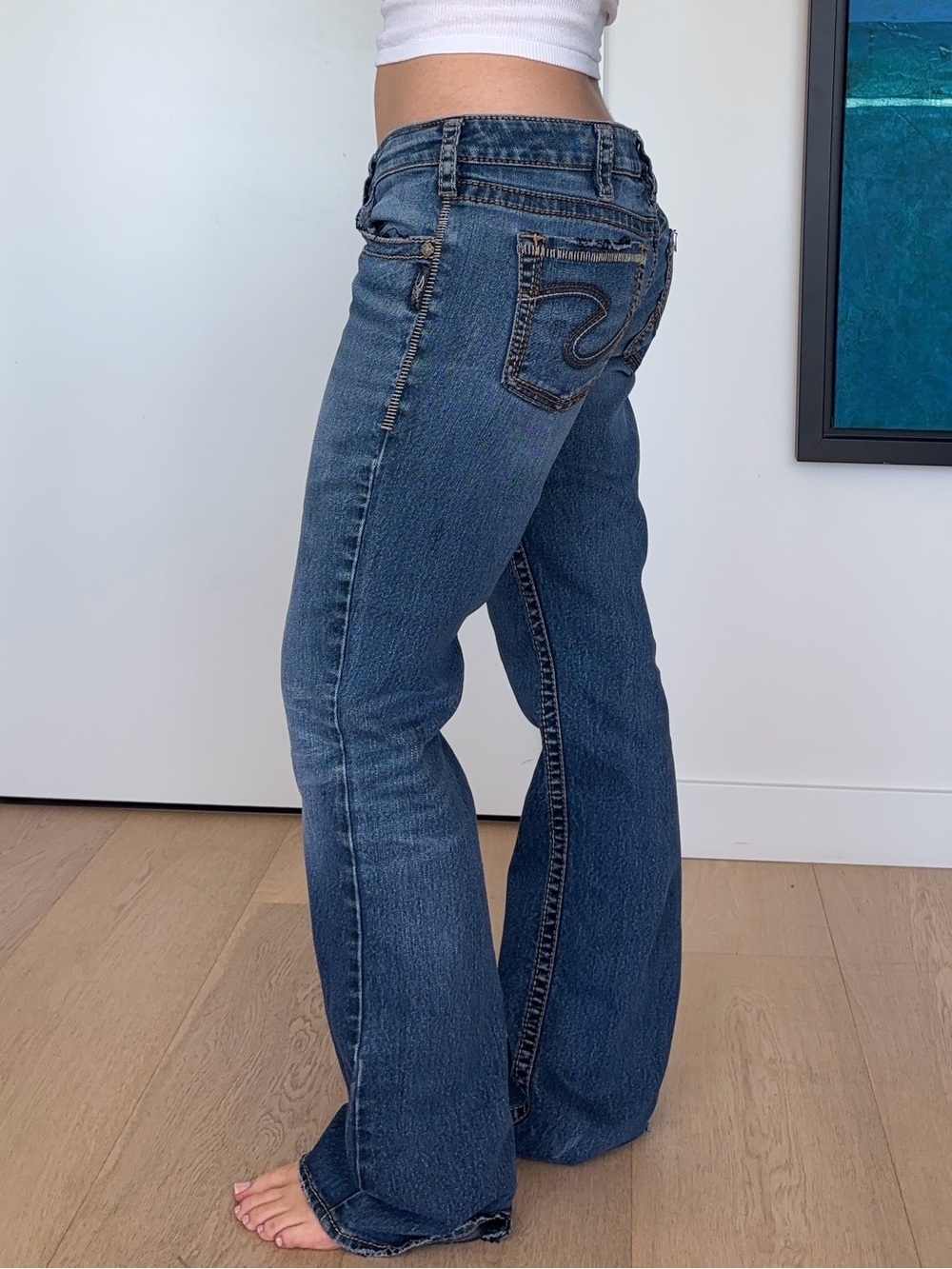 Vintage Silver Akio Bootcut Jeans